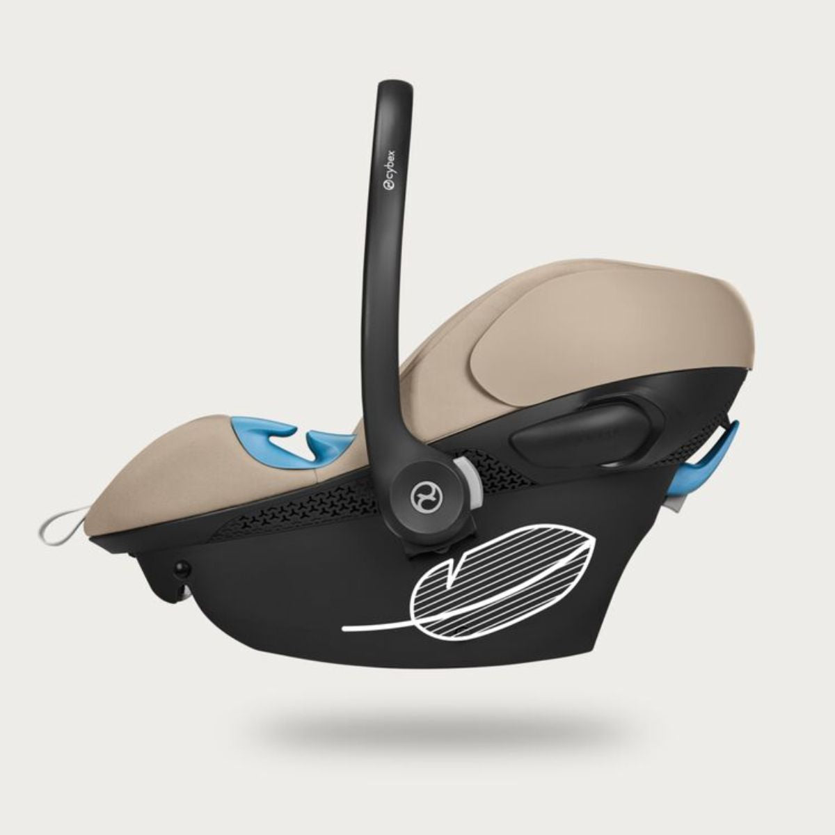 Cybex Aton G2 with Load Leg Base - Almond Beige - Lightweight & Easy to Install